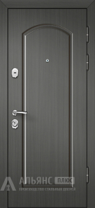 Дверь серая с двухконтурным полотном из стали №6 внешняя - фото