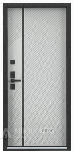 Стальная входная дверь в квартиру с дизайнерской светлой отделкой №10 внутренняя - фото