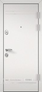 Дверь входная с петлями премиум‑класса и термоэффектом в темном цвете внутренней панели в современном стиле №5 внешняя - фото
