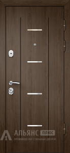 Влагостойкая квартирная дверь с итальянским орехом №23 внешняя - фото