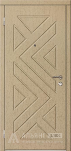 Стандартная дверь с покрытием шпон и железной вставкой №42 внутренняя - фото