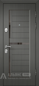 Входная стальная дверь цвет черный матовый №19 внешняя - фото